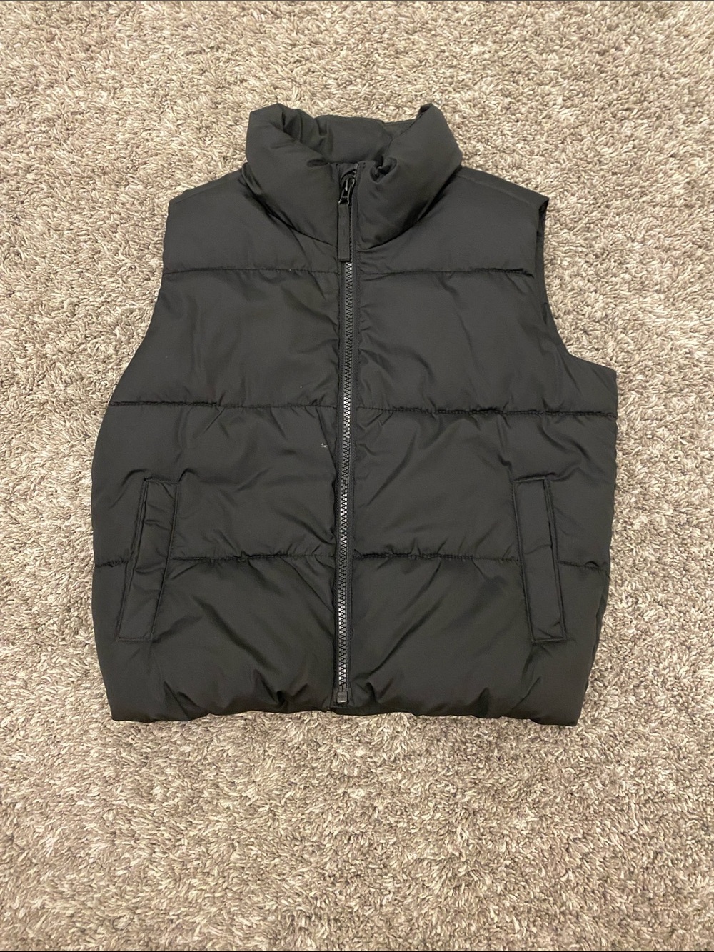 Kids Black Puffer Vest Jacket - Lightweight Quilted Vest